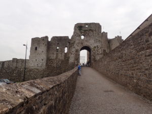 Approaching the gatehouse